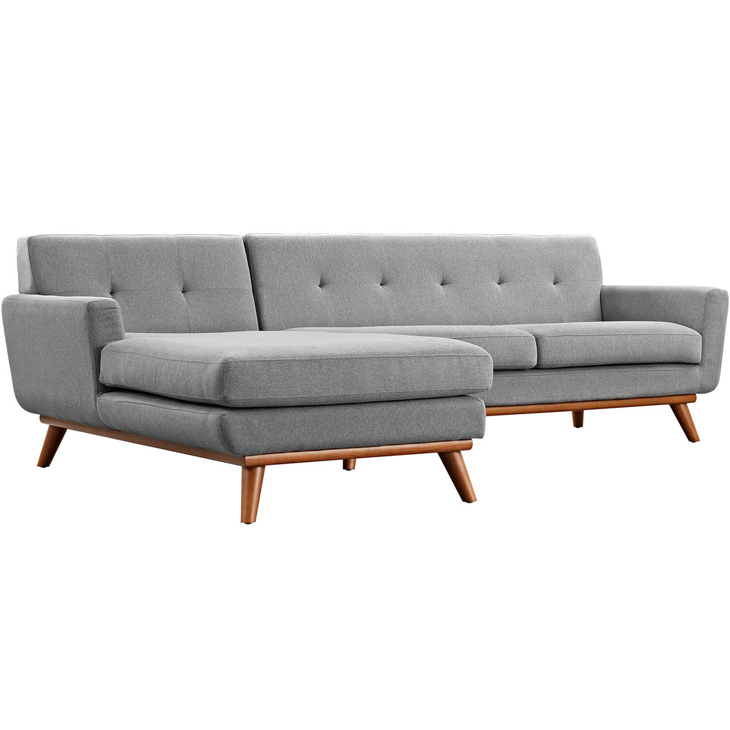 Engage Left-Facing Sectional Sofa in Expectation Gray