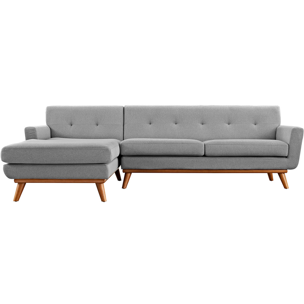 Engage Left-Facing Sectional Sofa in Expectation Gray