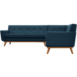 Engage L-Shaped Sectional Sofa in Azure