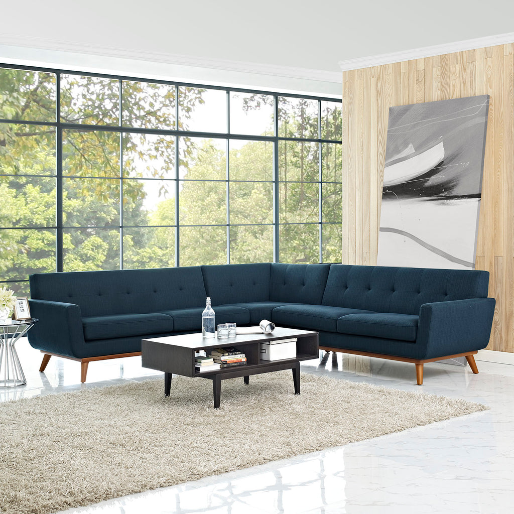 Engage L-Shaped Sectional Sofa in Azure