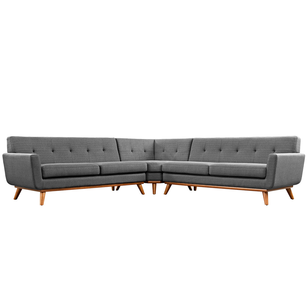 Engage L-Shaped Sectional Sofa in Gray