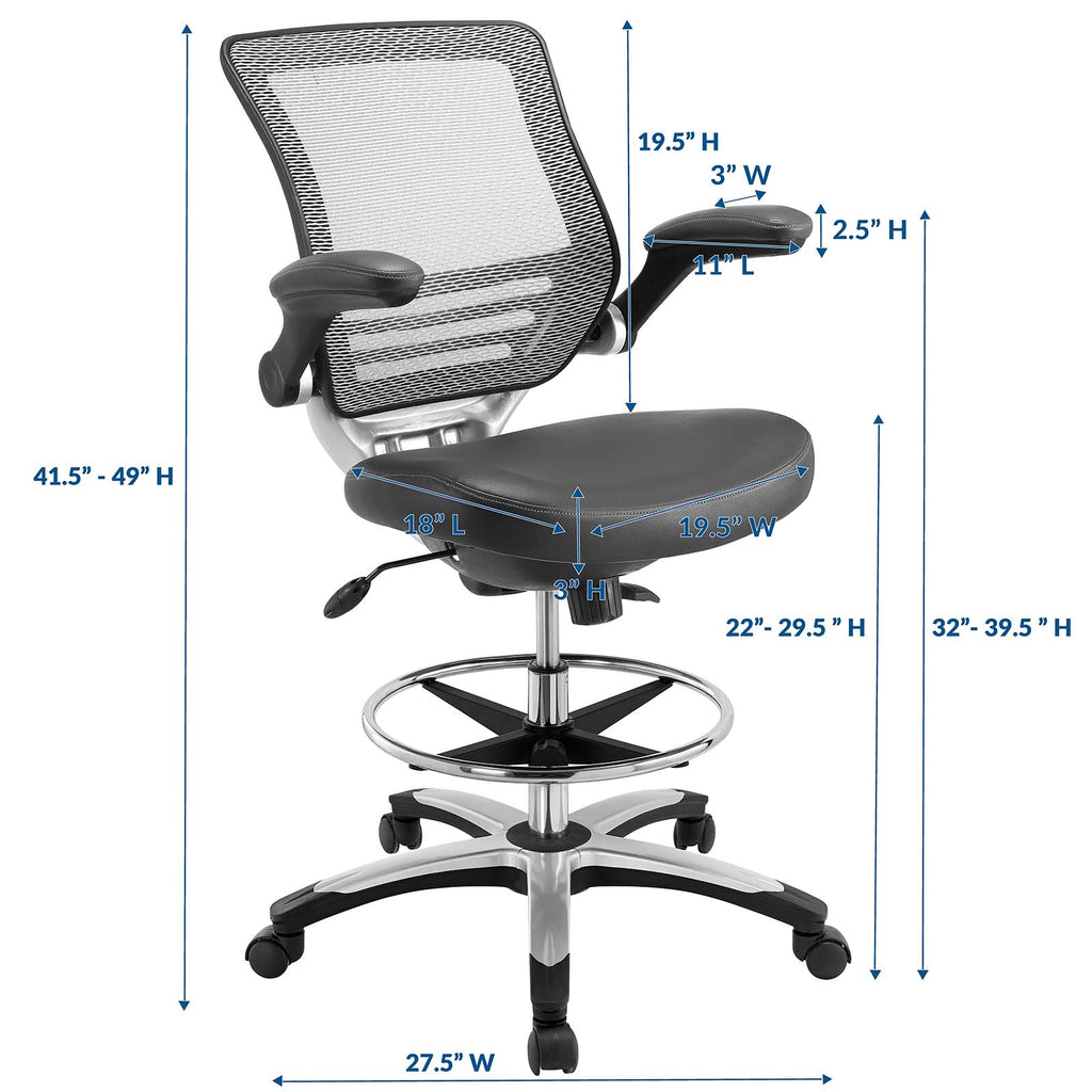 Edge Drafting Chair in Gray