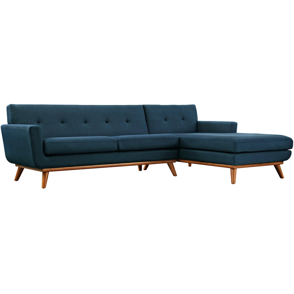 Engage Right-Facing Sectional Sofa in Azure