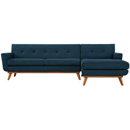 Engage Right-Facing Sectional Sofa in Azure