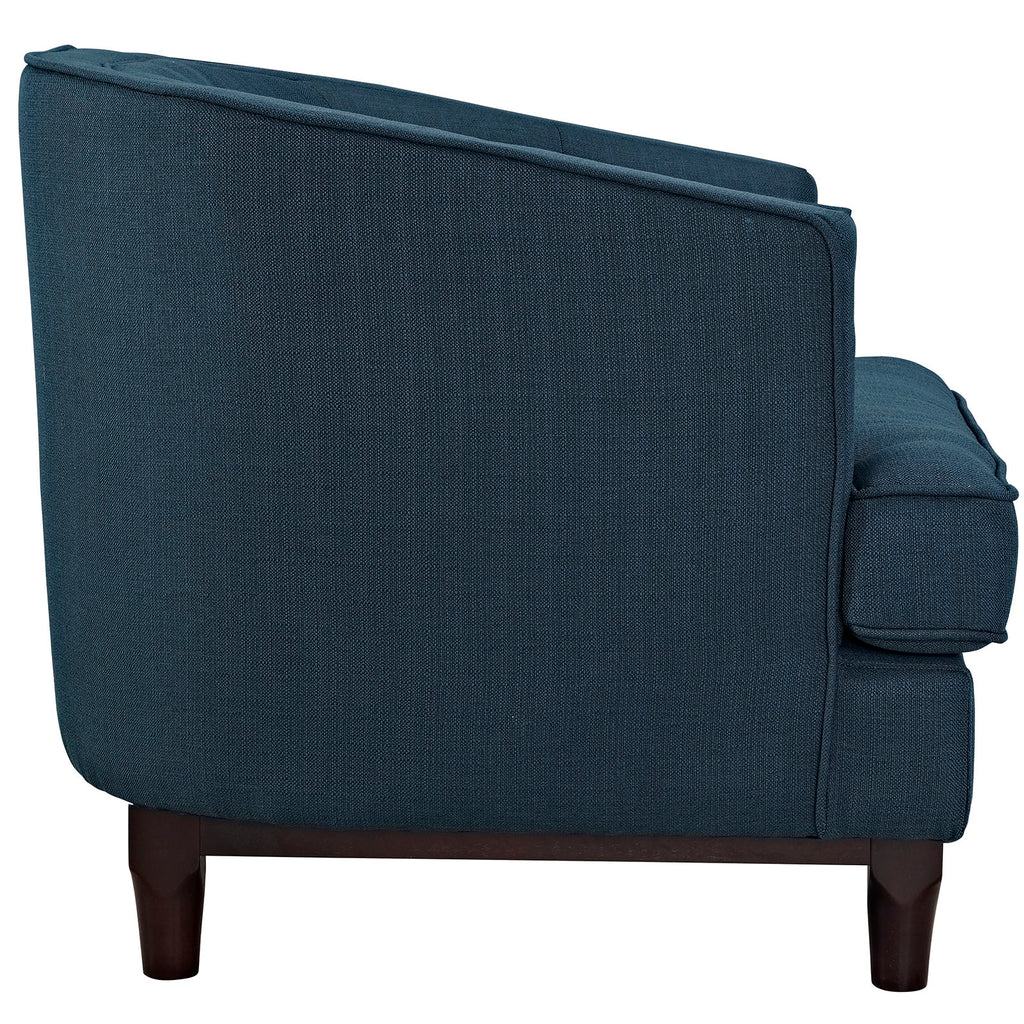 Coast Upholstered Fabric Armchair in Azure