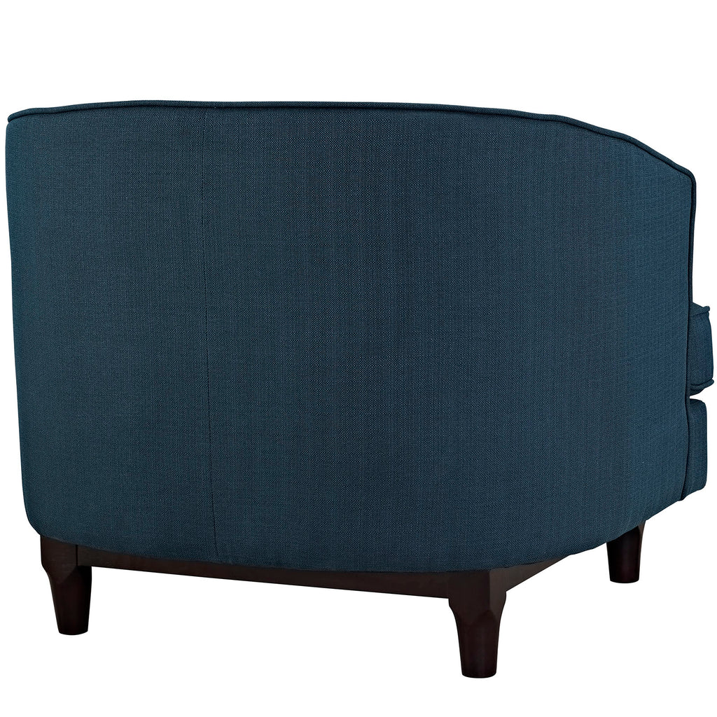 Coast Upholstered Fabric Armchair in Azure