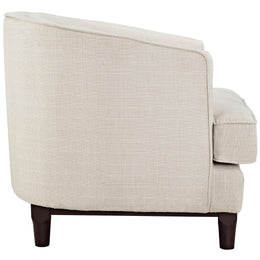 Coast Upholstered Fabric Armchair in Beige