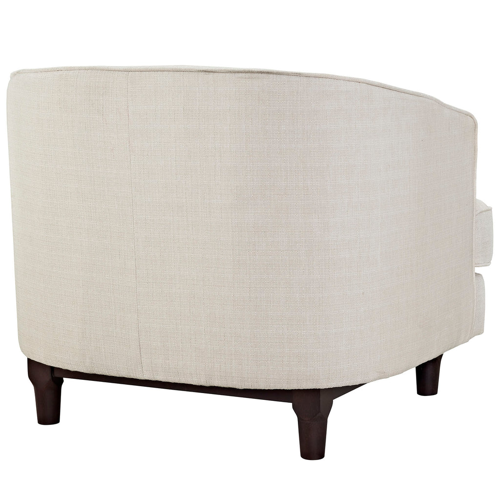 Coast Upholstered Fabric Armchair in Beige