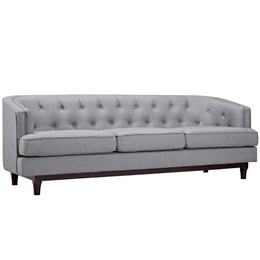 Coast Upholstered Fabric Sofa in Light Gray