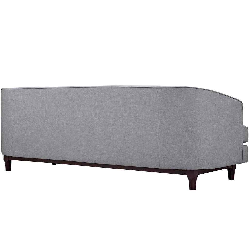 Coast Upholstered Fabric Sofa in Light Gray