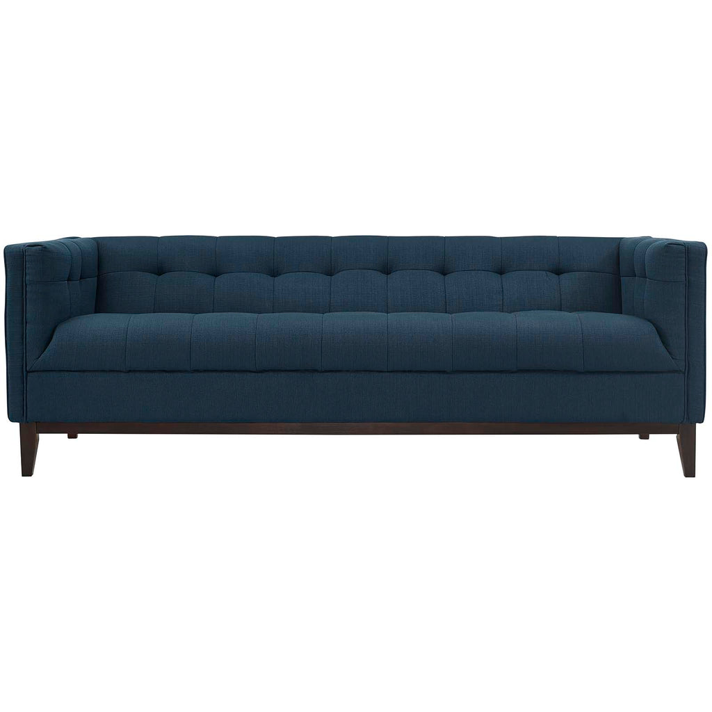 Serve Upholstered Fabric Sofa in Azure