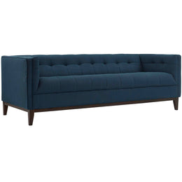 Serve Upholstered Fabric Sofa in Azure