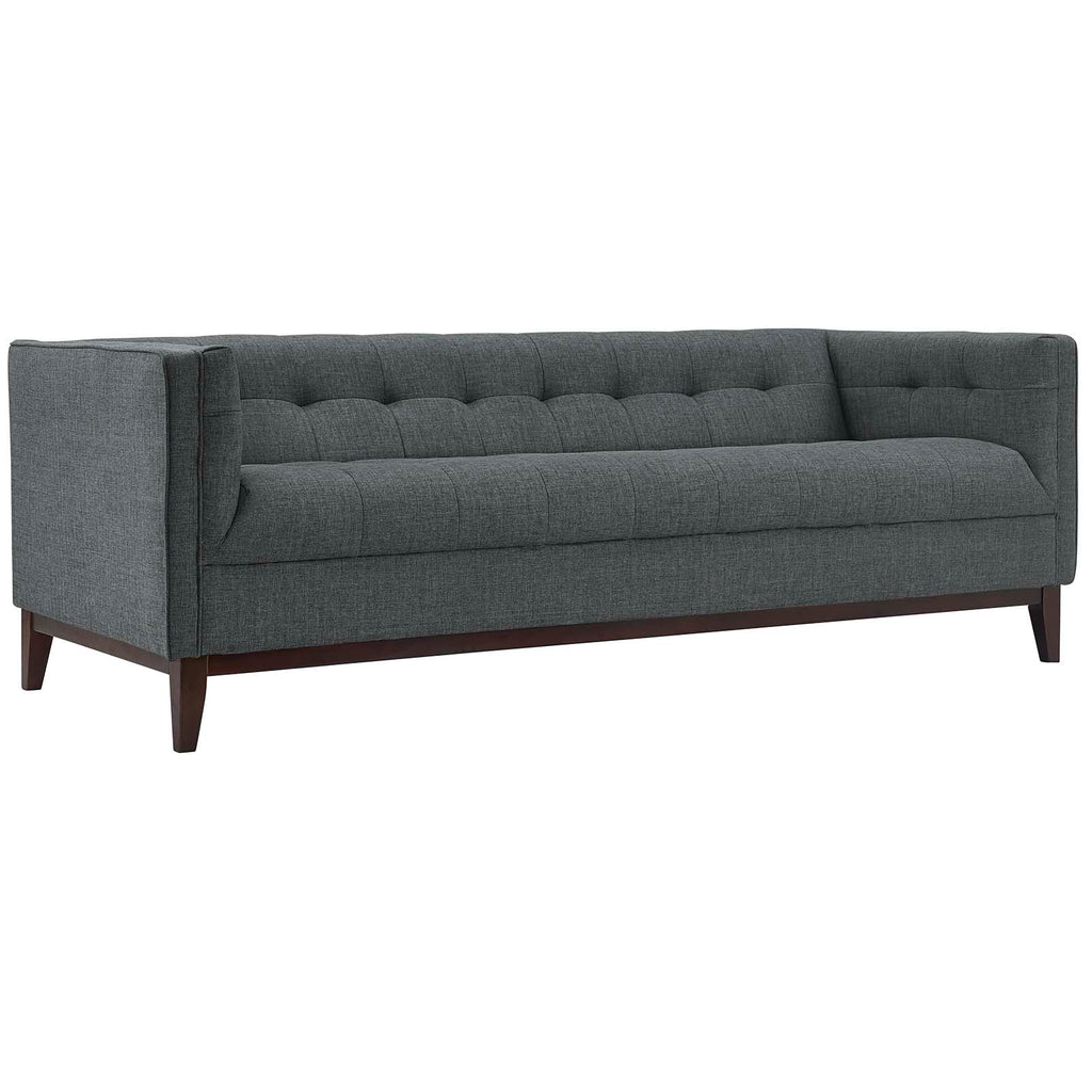 Serve Upholstered Fabric Sofa in Gray