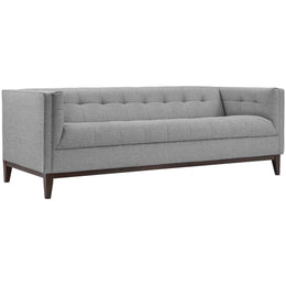 Serve Upholstered Fabric Sofa in Light Gray