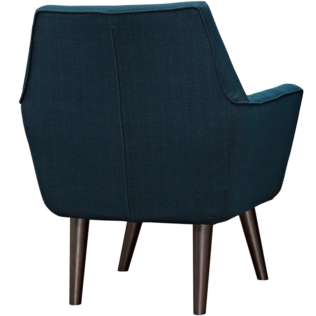 Posit Upholstered Fabric Armchair in Azure