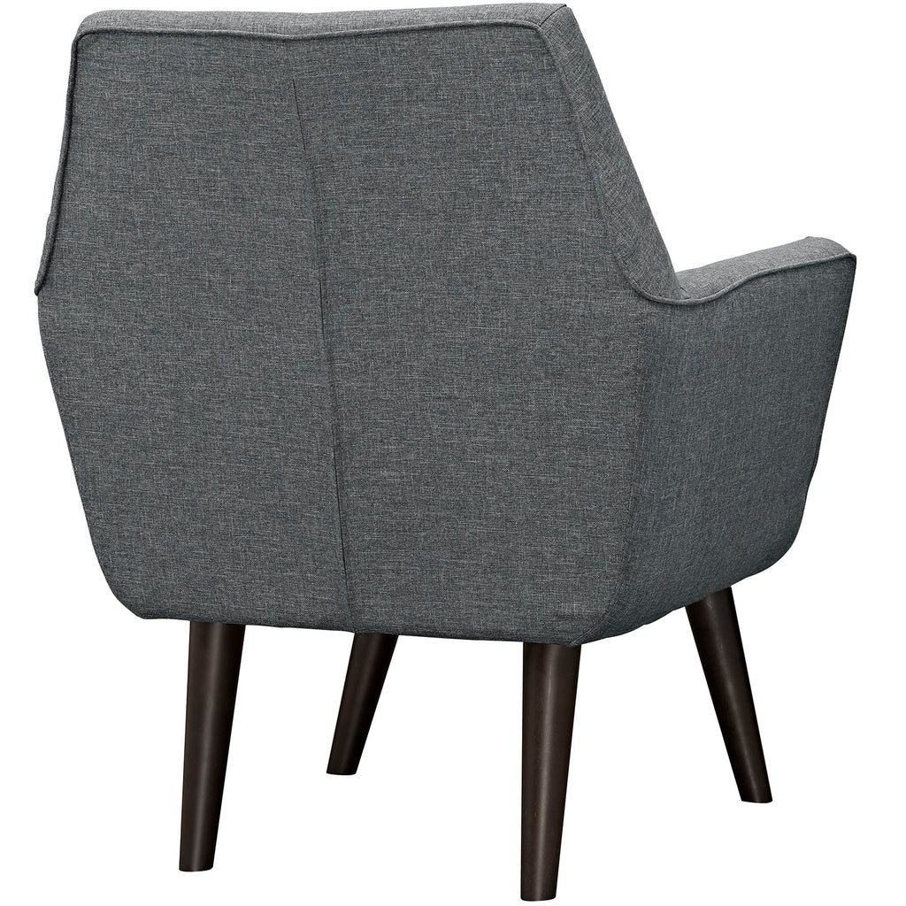 Posit Upholstered Fabric Armchair in Gray