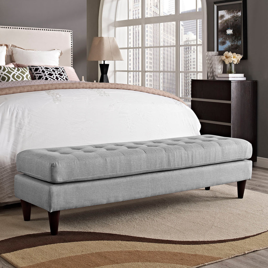 Empress Large Bench in Light Gray