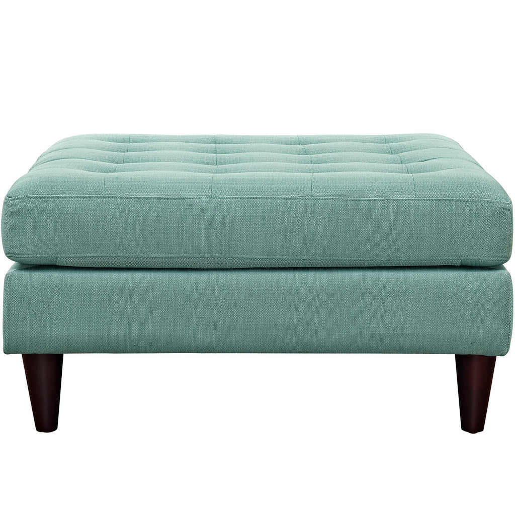 Empress Upholstered Fabric Large Ottoman in Laguna