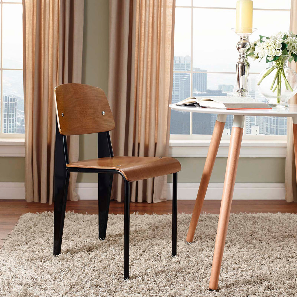 Cabin Dining Side Chair in Walnut Black