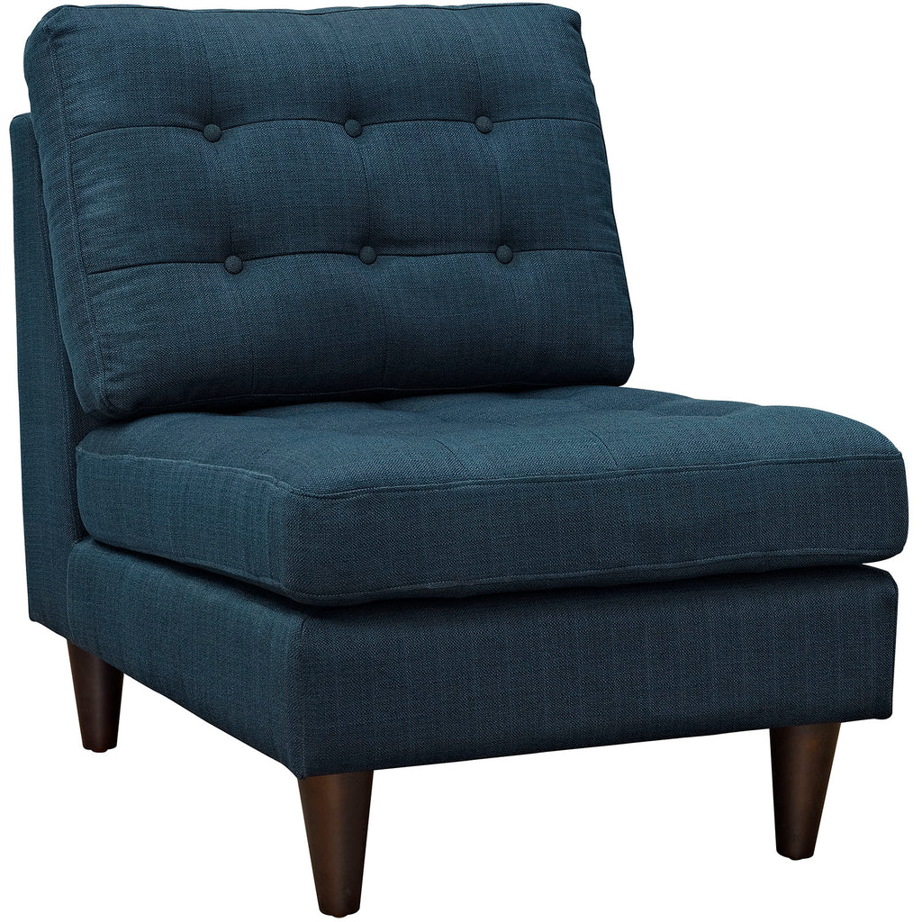 Empress Upholstered Fabric Lounge Chair in Azure