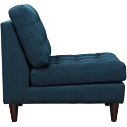 Empress Upholstered Fabric Lounge Chair in Azure