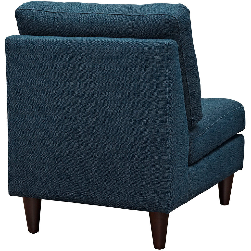 Empress Upholstered Fabric Lounge Chair in Azure