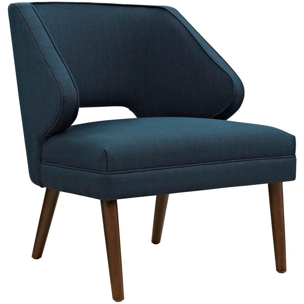 Dock Upholstered Fabric Armchair in Azure