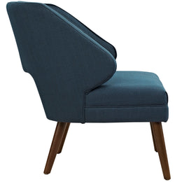 Dock Upholstered Fabric Armchair in Azure