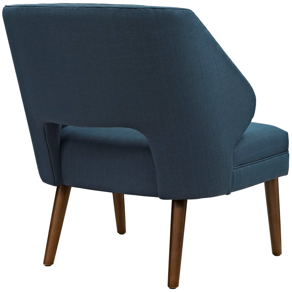 Dock Upholstered Fabric Armchair in Azure