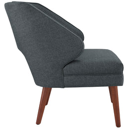 Dock Upholstered Fabric Armchair in Gray