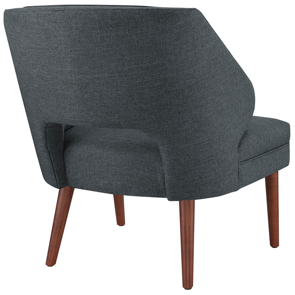 Dock Upholstered Fabric Armchair in Gray