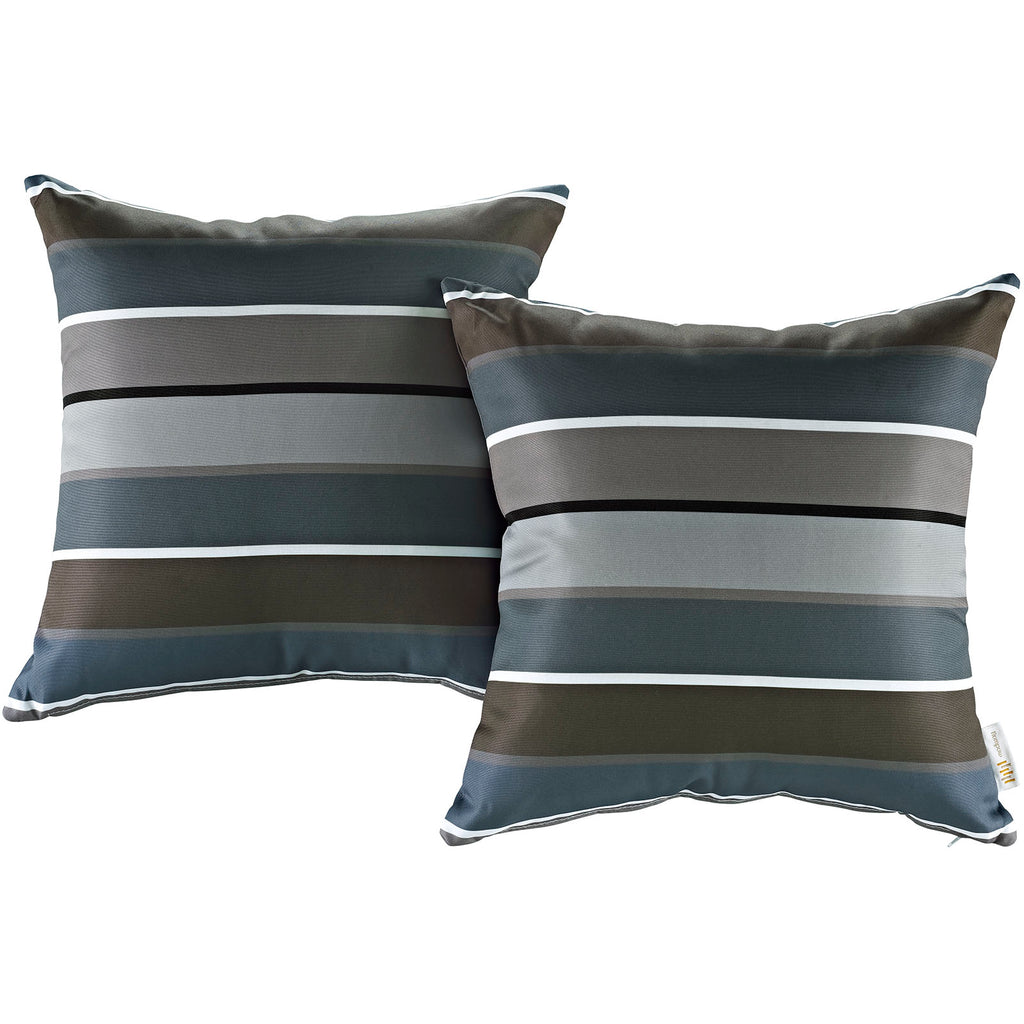 Modway Outdoor Patio Single Pillow in Stripe