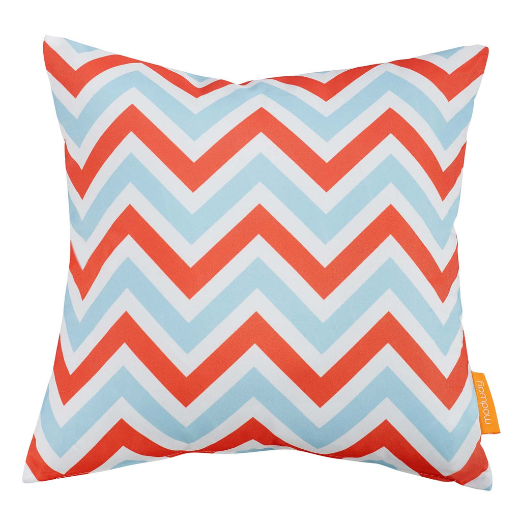 Modway Outdoor Patio Single Pillow in Zig-Zag