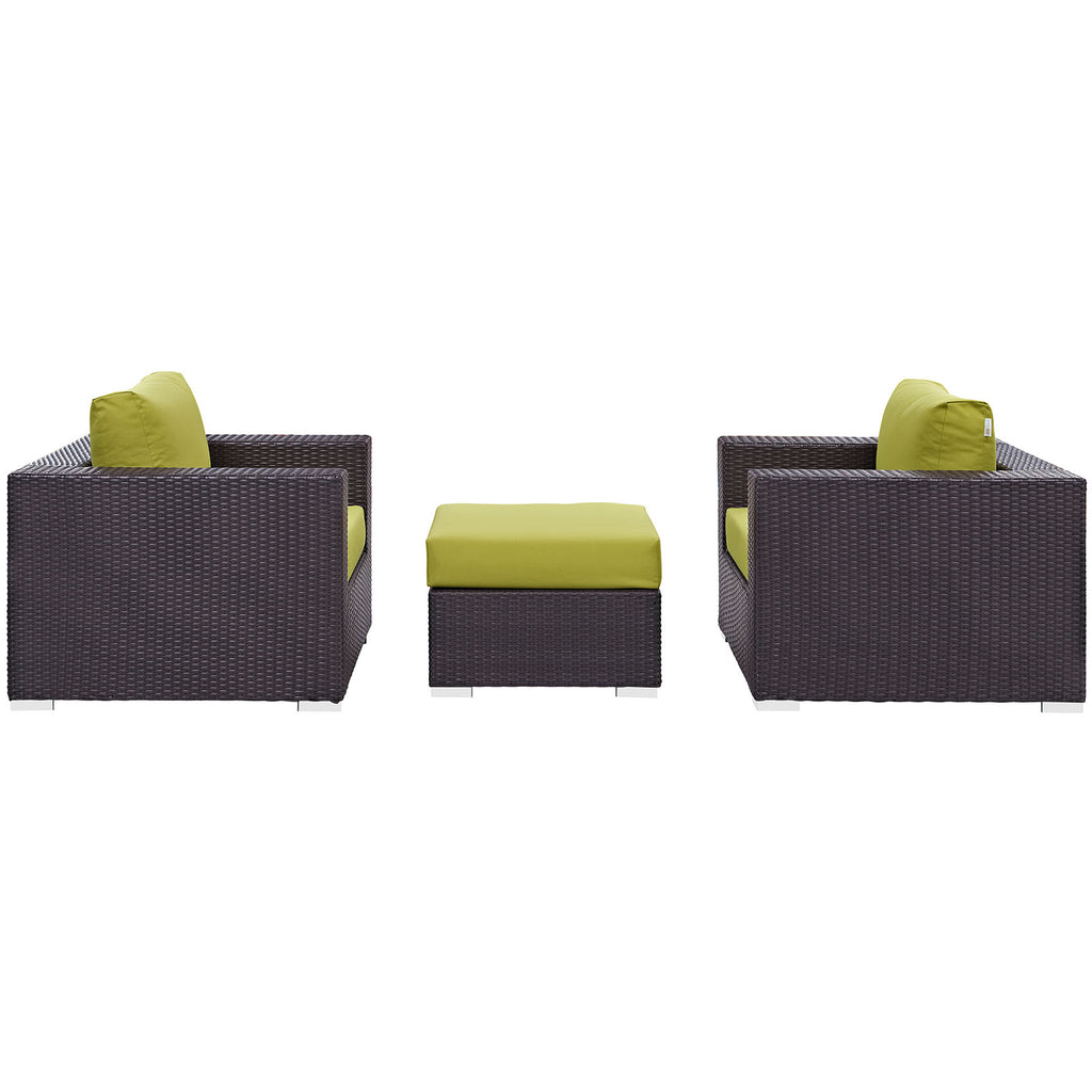 Convene 3 Piece Outdoor Patio Sofa Set in Espresso Peridot-4