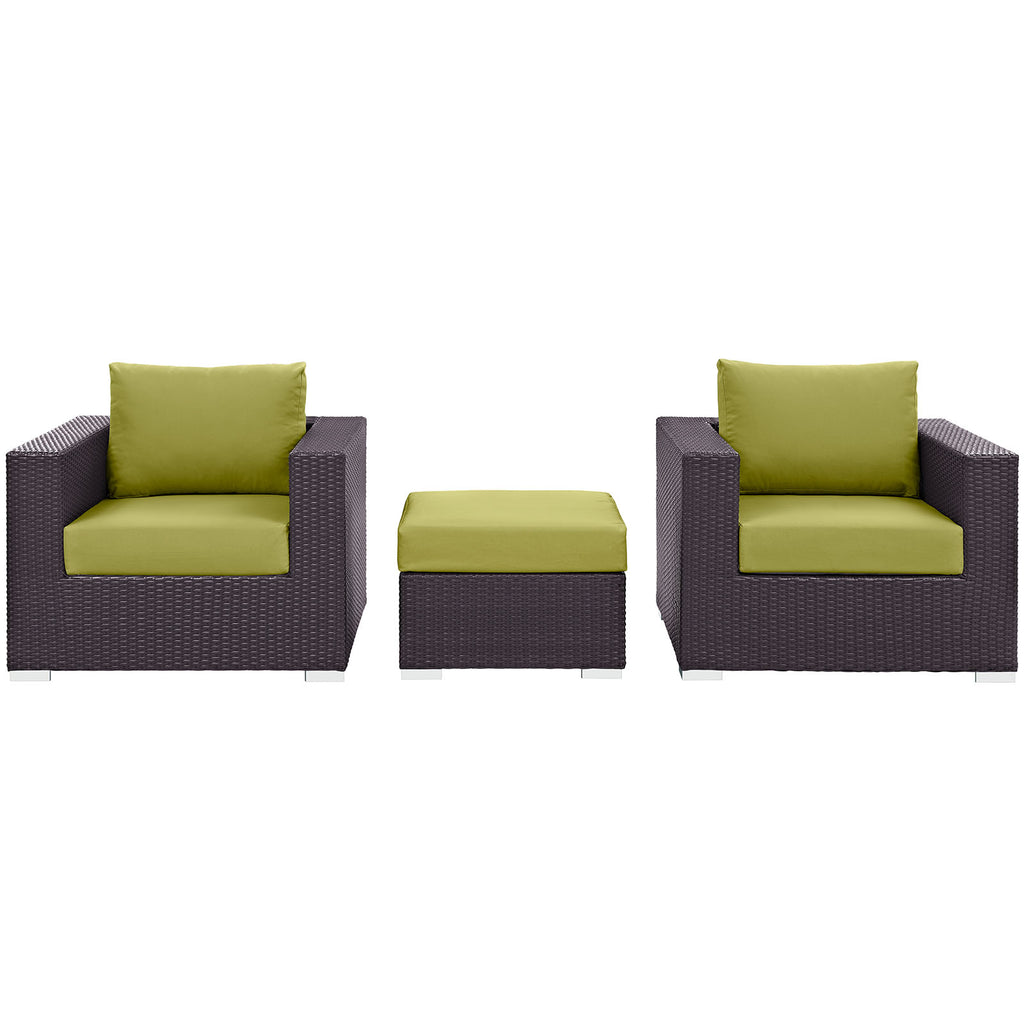 Convene 3 Piece Outdoor Patio Sofa Set in Espresso Peridot-4