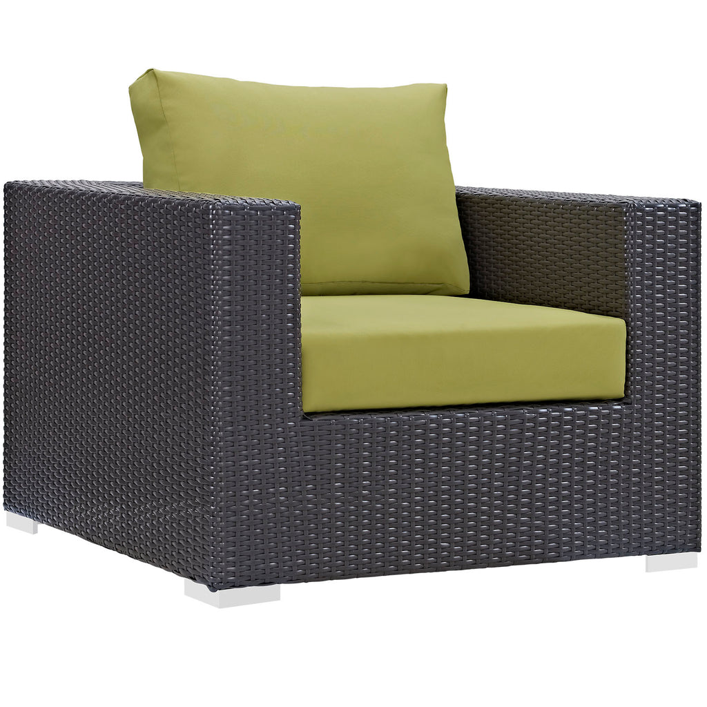 Convene 3 Piece Outdoor Patio Sofa Set in Espresso Peridot-4