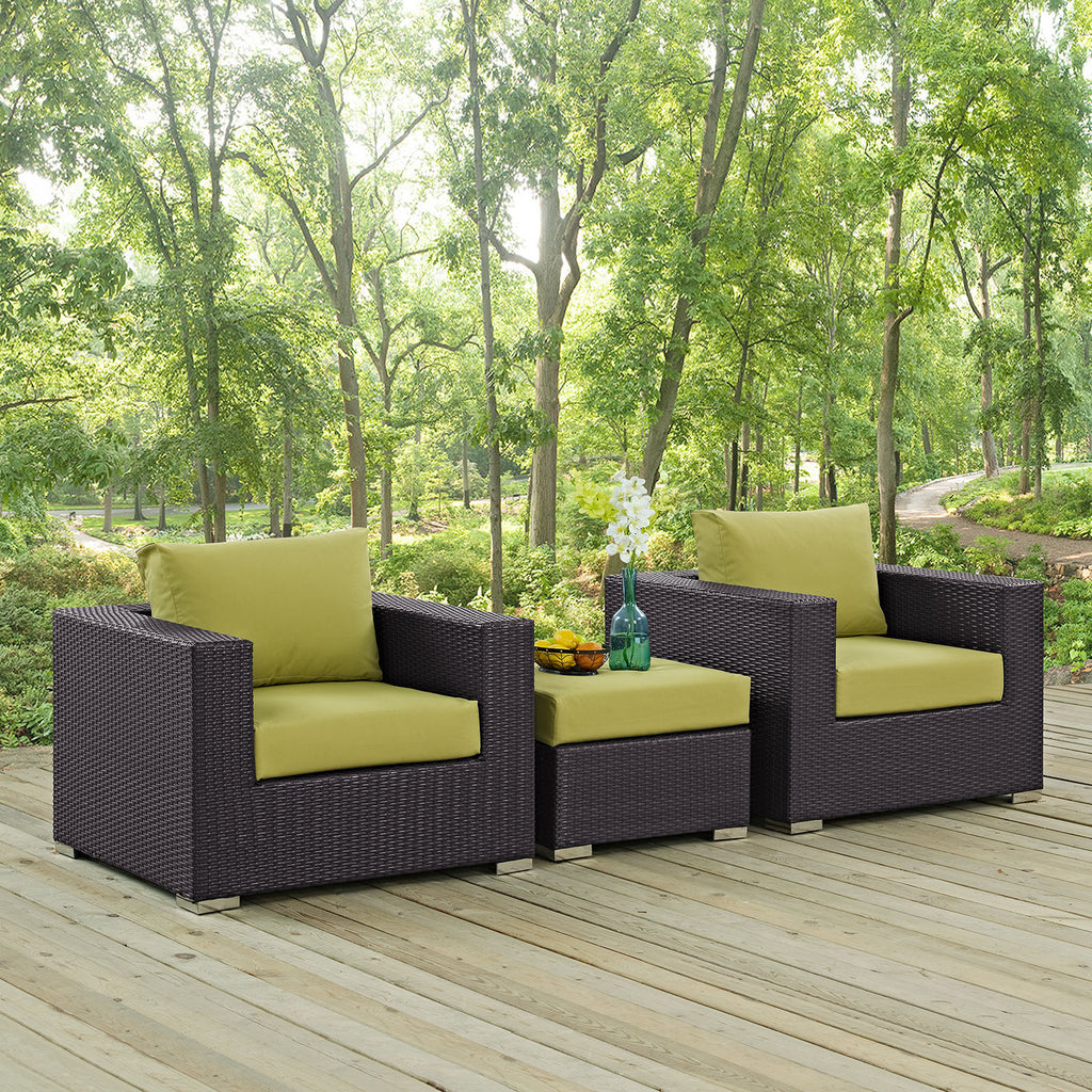 Convene 3 Piece Outdoor Patio Sofa Set in Espresso Peridot-4