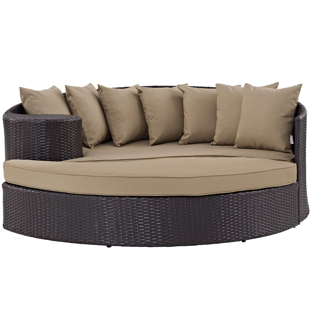 Convene Outdoor Patio Daybed in Espresso Mocha