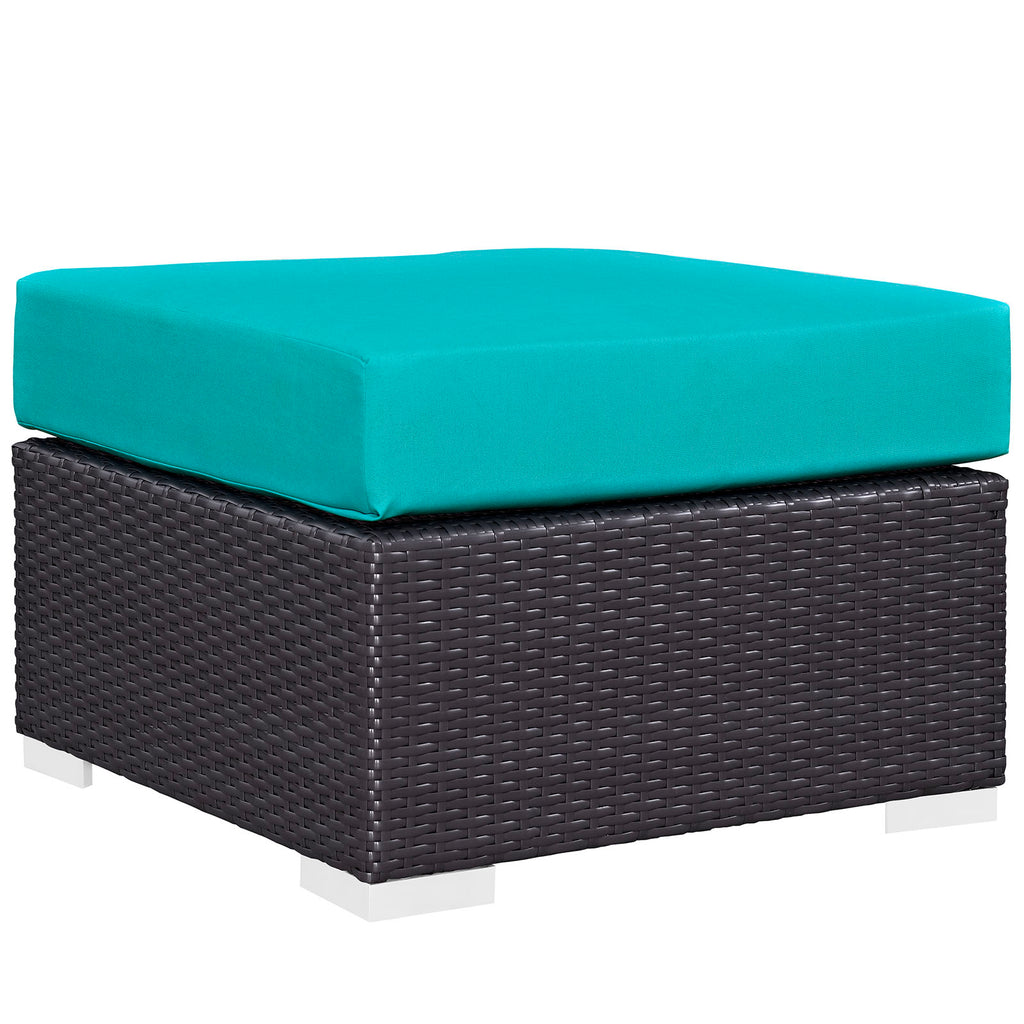 Convene 3 Piece Outdoor Patio Sofa Set in Espresso Turquoise-3