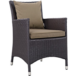 Convene 4 Piece Outdoor Patio Dining Set in Espresso Mocha