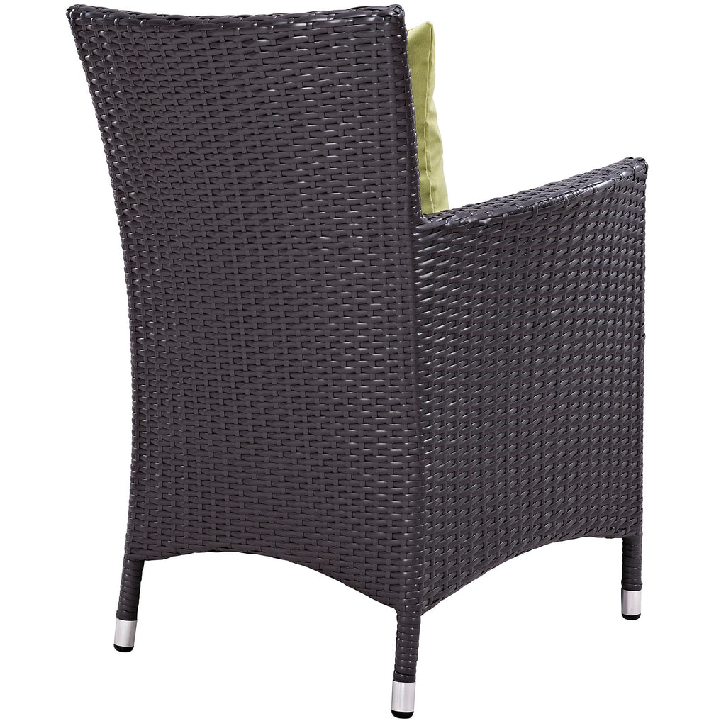 Convene 5 Piece Outdoor Patio Dining Set in Espresso Peridot