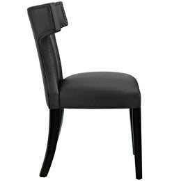 Curve Vinyl Dining Chair in Black-2