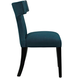 Curve Fabric Dining Chair in Azure