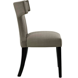 Curve Fabric Dining Chair in Granite