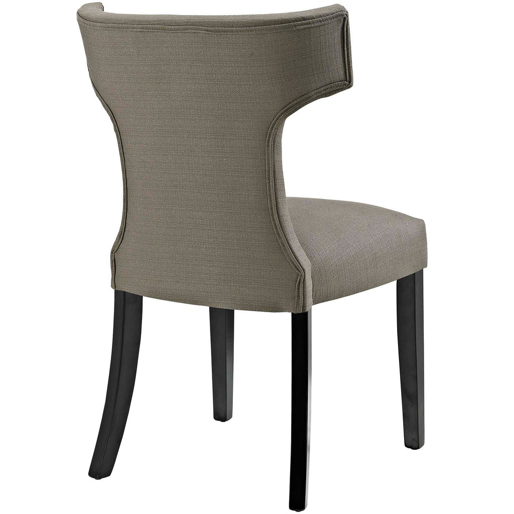 Curve Fabric Dining Chair in Granite