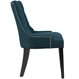 Regent Tufted Fabric Dining Side Chair in Azure