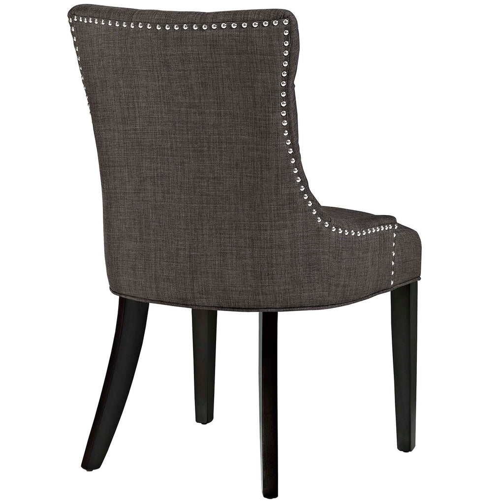 Regent Tufted Fabric Dining Side Chair in Brown