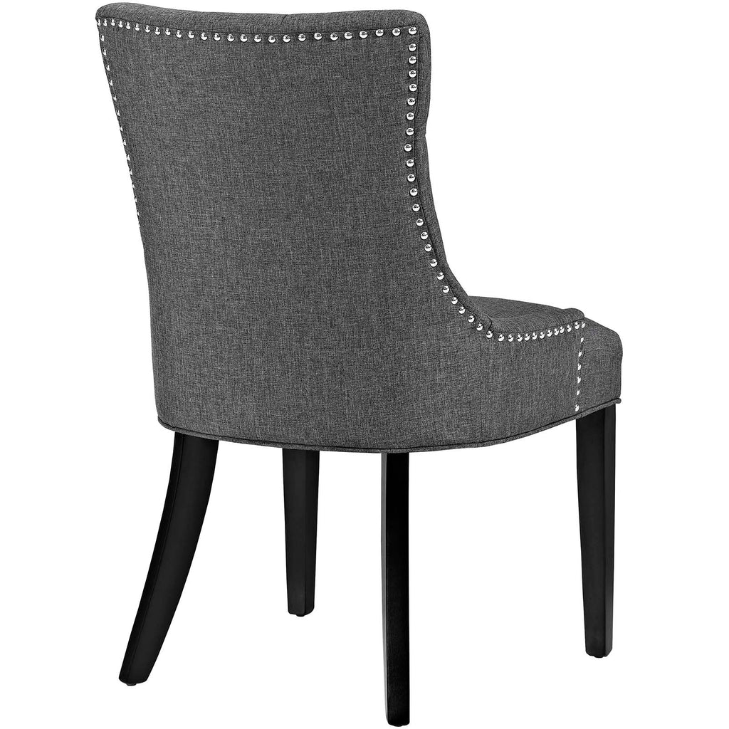 Regent Tufted Fabric Dining Side Chair in Gray