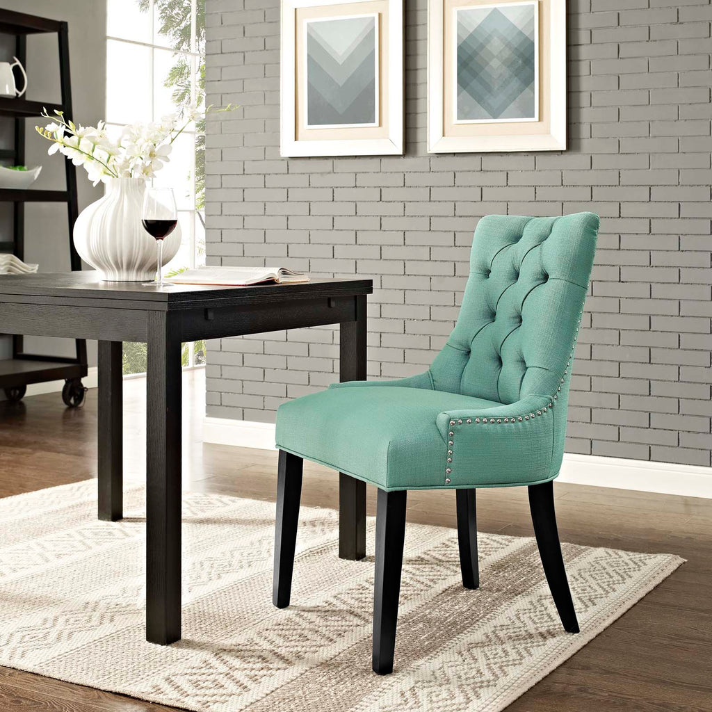 Regent Tufted Fabric Dining Side Chair in Laguna