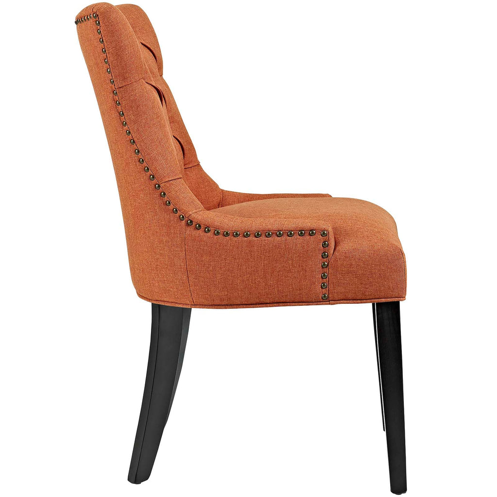 Regent Tufted Fabric Dining Side Chair in Orange